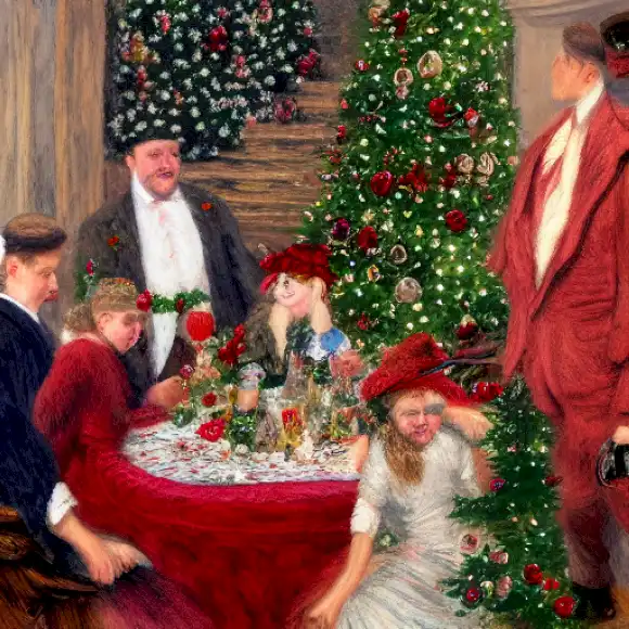 La imagen representa historias icónicas y relaciones bien conocidas entre hermanos que siempre traen alegría a las cenas navideñas.